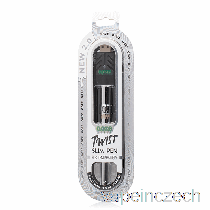 Ooze Tenké Twist Pero 2.0 Flex Temp Baterie Kosmický Chromový Vape Bez Nikotinu